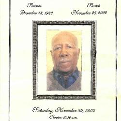 Funeral Program for Webster Meredith, Jr.
