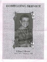 Funeral Program for Lillian Brown
