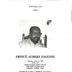 Funeral Program for Prince Faggins
