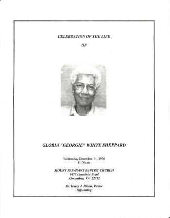 Funeral Program for Georgie Sheppard
