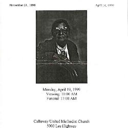 Funeral Program for Dorothy Coates
