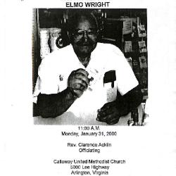 Funeral Program for Elmo Wright
