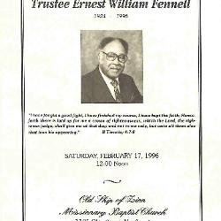Funeral Program for Ernest Fennell
