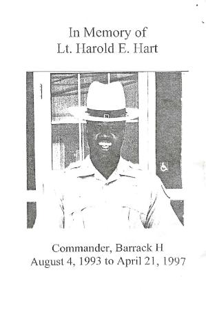 Funeral Program for Lt. Harold Hart
