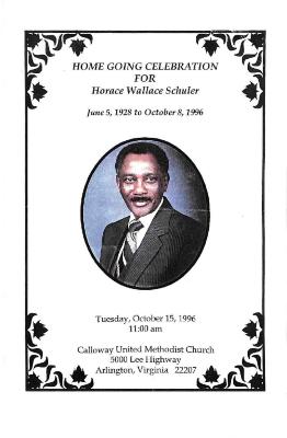 Funeral Program for Horace Schuler
