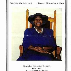 Funeral Program for Hazel Browne
