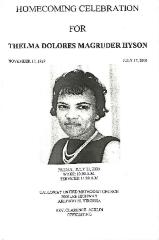 Funeral Program for Thelma Hyson
