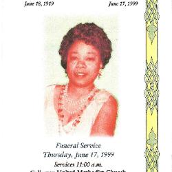 Funeral Program for Margaret Hawkins

