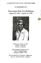 Funeral Program for Charles Robinson, Jr.
