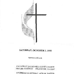 Funeral Program for Frances Cooks
