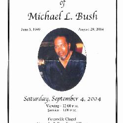 Funeral Program for Michael Bush
