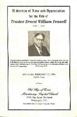 Funeral Program for Ernest Fennell
