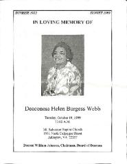 Funeral Program for Helen Webb
