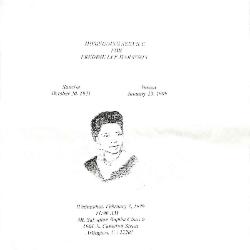 Funeral Program for Freddie Harrison
