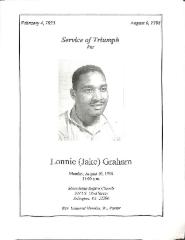 Funeral Program for Jake Graham
