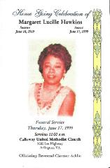 Funeral Program for Margaret Hawkins
