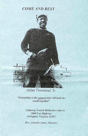 Funeral Program for Julius Townsend, Sr.
