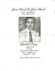 Funeral Program for Michell Terry
