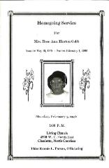 Funeral Program for Rose Cobb
