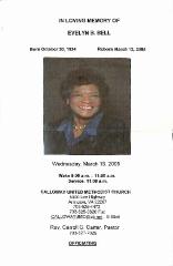 Funeral Program for Evelyn Bell
