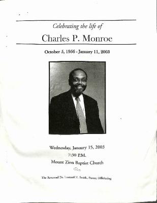Funeral Program for Charles Monroe
