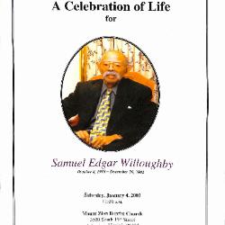Funeral Program for Samuel Willoughby
