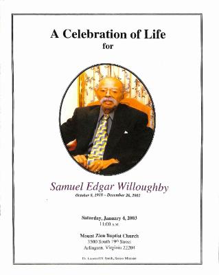 Funeral Program for Samuel Willoughby
