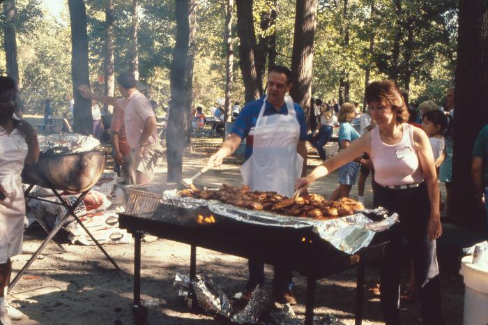 Grilling at the Arlington County Company Picnic
