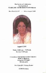 Funeral Program for Madeline Townsend
