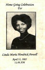 Funeral Program for Linda Powell
