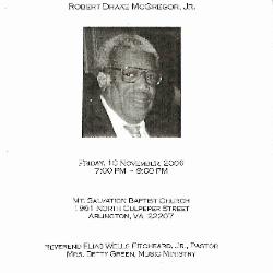 Funeral Program for Robert McGregor, Jr.
