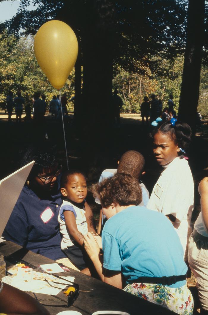 Temporary Tattoo Station at the Arlington County Company Picnic
