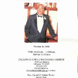 Funeral Program for Percy Washington
