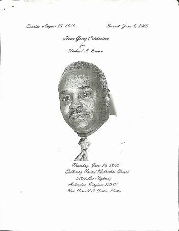 Funeral Program for Richard Brown
