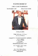 Funeral Program for Percy Washington
