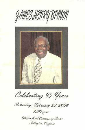 Birthday Program for James Brown
