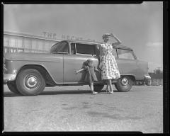 Model Shoot in Front of Hecht's