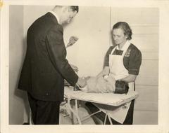 Baby Treated at Well Baby Clinic, 1940