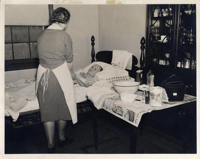 Home nursing visit, 1941