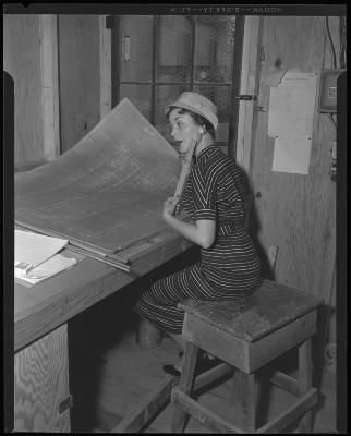 Looking Over the Hecht's Blueprints