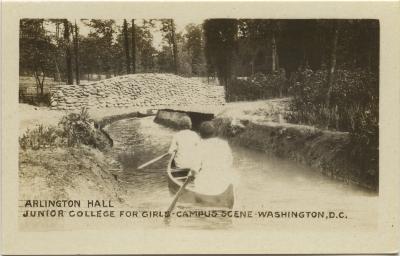 Canoing on Arlington Hall Campus