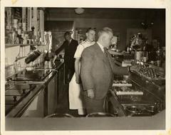 Inspection at restaurant, 1940