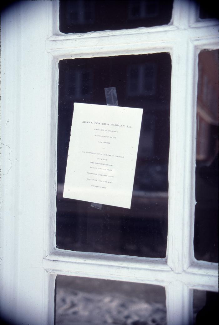 Adams, Porter and Radigan Relocation Notice