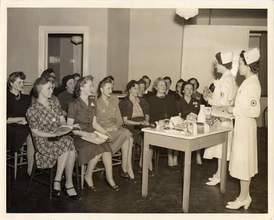 Nurses Giving Instruction in Class, 1941