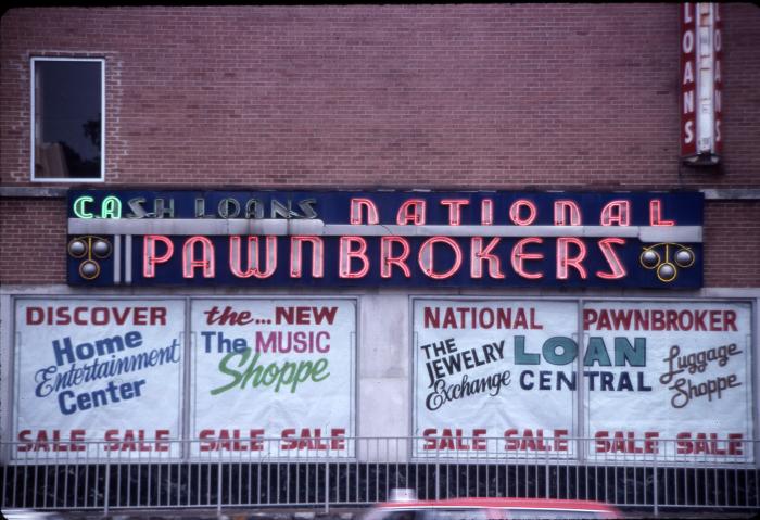 National Pawnbrokers Side Sign