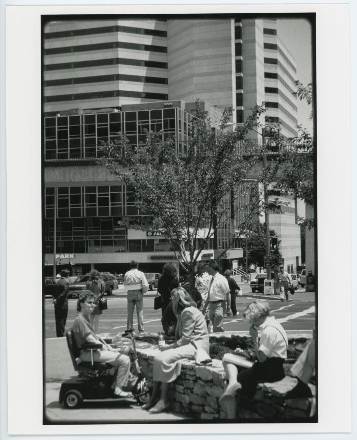 People at a Rosslyn Intersection