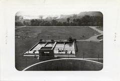 Sewage treatment plant primary settling tanks, 1942