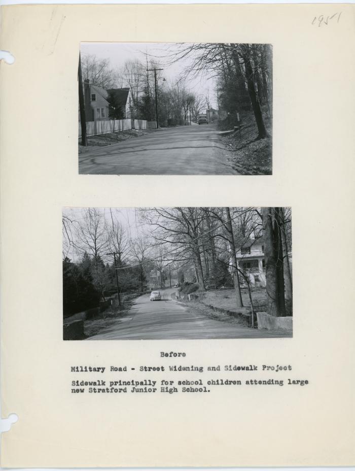 Military Road Before Sidewalk Project