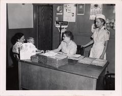 Child health clinic registration, 1958