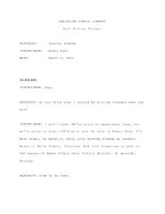 Dorothy Nieweg Interview